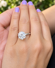 Load image into Gallery viewer, Round Cut Diamond Engagement Ring IGI Certified 5.00ct 14k Solid White Gold Solitaire Style Bridal Ring Minimalist Wedding Ring G-VS2