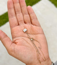 Load image into Gallery viewer, Dainty Minimalist 14k Solid Yellow Gold Emerald Cut Simulated Diamond , Bezel Set, Solitaire Necklace And Chain, Pendant, Wedding 2.00ct