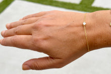 Load image into Gallery viewer, 14k Solid Yellow Gold Moissanite Bracelet Chain Bracelet Gold Moissanite Bracelet Prong Set Solitaire Gift for her Bridal Gift 0.25ctw
