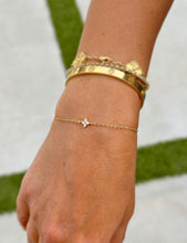 Load image into Gallery viewer, Round Cut Moissanite Bracelet Chain 14k Solid Yellow Gold Bracelet Four Stone Style Moissanite Bracelet Gift for her Bridal Gift 0.20ctw