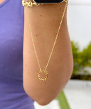 Load image into Gallery viewer, Circle of Love Circle Life Pendent And Chain in 14K Solid Yellow Gold Necklace Minimalist Style Wedding Bridal And Anniversary Gift For Her