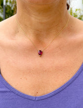 Load image into Gallery viewer, Pear Shape Ruby Solitaire Necklace And Chain In Dainty Minimalist 14k Solid Yellow Gold Pendant and Chain Gift For Her 3.00ct