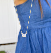Load image into Gallery viewer, Emerald Cut Moissanite Bezel Set Solitaire Necklace And Chain In Dainty Minimalist 14k Solid Yellow Gold Pendant Bridal Wedding Gift 2.00ct