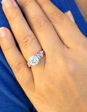 Load image into Gallery viewer, Certified Round Cut and marquise diamonds Engagement Ring Wedding Ring leaf design 14k Rose Gold 2.50ctw