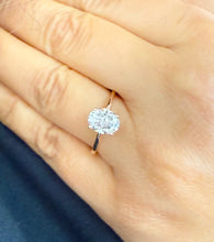 Load image into Gallery viewer, Four Prong Setting 2.00ct Solitaire Wedding Ring Oval Shape Simulated Diamonds Engagement Ring Set In 14K Solid Rose Gold Bridal Ring