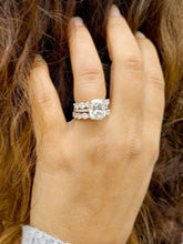 Load image into Gallery viewer, Elongated Cushion Cut Moissanite Engagement Ring And Two Matching Bands Set In 14K Solid Yellow Gold Four Prong Wedding Ring And Band 7.00ct