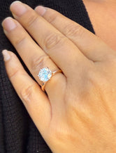 Load image into Gallery viewer, Solitaire Round Cut moissanite Engagement Ring Six Prongs Set Wedding Ring 14K Solid Rose Gold Bridal Ring Minimalist Ring For Her 3.00ct