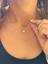Load image into Gallery viewer, Round Cut Moissanite Solitaire Necklace And Chain Dainty Minimalist Prong Style 14k Solid White Gold Pendant Bridal Wedding Gift 1.50ct