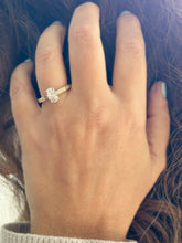 Load image into Gallery viewer, Oval Shape Simulated Diamonds Solitaire Engagement Ring Antiqye Deco Style Wedding Ring 1.00ctw Bridal Ring Set In 14K Solid Yellow Gold