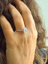 Load image into Gallery viewer, Oval Shape Simulated Diamonds And Round Cut Sides Engagement Ring Wedding Ring Inner Halo 3.15ctw Bridal Ring Set In 14K Solid White Gold