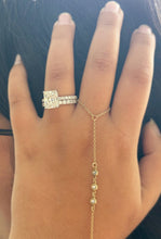 Load image into Gallery viewer, Rectangular Radiant Cut Simulated Diamonds Engagement Ring And Matching Band Women's Propose Bridal Set Inner Halo 14K Solid White Gold 5.20