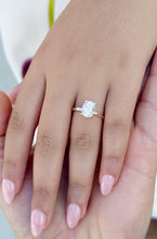 Load image into Gallery viewer, Solitaire Rectangular Cushion Cut Moissanite Engagement Ring Four Prong Wedding Ring Minimalist Bridal Propose Ring 14K Solid Rose Gold 2.00