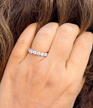 Load image into Gallery viewer, Round Cut Moissanites Eternity Band, Eternity Wedding Band, Bridal Anniversary Band 14K Solid Rose Gold 1.25ctw 3.50mm Width