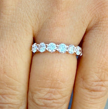 Load image into Gallery viewer, Round Cut Moissanites Eternity Band, Eternity Wedding Band, Bridal Anniversary Band 14K Solid Rose Gold 1.25ctw 3.50mm Width