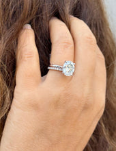 Load image into Gallery viewer, Oval Cut Diamond Engagement Ring And Matching Band Solitaire Ring IGI Certified 14k Solid White Gold Bridal Ring Wedding Ring 5.30ctw G-VS2
