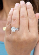 Load image into Gallery viewer, Oval Cut Diamond Engagement Ring And Matching Band Solitaire Ring IGI Certified 14k Solid White Gold Bridal Ring Wedding Ring 5.30ctw G-VS2