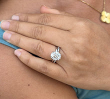 Load image into Gallery viewer, Oval Cut Diamond Engagement Ring And Matching Band Solitaire Ring IGI Certified 14k Solid White Gold Bridal Ring Wedding Ring 5.30ctw G-VS2