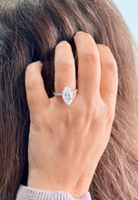 Load image into Gallery viewer, Marquise Cut Diamond Engagement Ring Set In IGI Certified 14k Solid White Gold Half Eternity Style Wedding Ring Prong Set Bridal Ring 4.20ct
