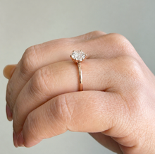 Load image into Gallery viewer, Crown Style Six Prong Setting Engagement Ring Solitaire Ring In 14K Solid Yellow Gold Round Cut Simulated Diamonds Wedding Ring 1.50ct 7.5mm