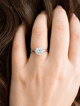 Load image into Gallery viewer, Crown Style Six Prong Setting Engagement Ring Solitaire Ring In 14K Solid Yellow Gold Round Cut Simulated Diamonds Wedding Ring 1.50ct 7.5mm