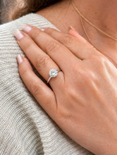 Load image into Gallery viewer, Crown Style Six Prong Setting Engagement Ring Solitaire Ring In 14K Solid Yellow Gold Round Cut Simulated Diamonds Wedding Ring 1.50ct 7.5mm