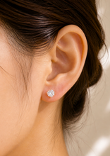 Load image into Gallery viewer, Round Shape Moissanites Stud Earrings Prong Set, Bridal, Anniversary, Gift 14K Solid Rose Gold 2.00ctw, Pushback Earings