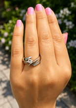 Load image into Gallery viewer, IGI Certified 14k Solid And Heavy White Gold Princess Cut Diamond Engagement Ring And Matching Bands Tension Set Wedding Set 1.50ctw F-VS2
