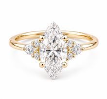 Load image into Gallery viewer, IGI Certified Marquise Cut Diamond Engagement Ring Set In 14k Solid Yellow Gold Wedding Ring Prong Set Bridal Ring Minimalist 1.30ctw