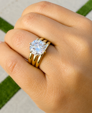 Load image into Gallery viewer, Round Diamond Engagement Ring Solitaire Six Prong Set Wedding Bridal Ring IGI Certified 14k Solid And Heavy Yellow Gold Triple Shank 4.00ct