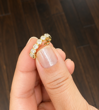 Load image into Gallery viewer, Round Cut Simulated Diamonds Eternity Band Engagement Band Bezel Set 14K Solid Yellow Gold Wedding Band Bridal Anniversary Band 1.00ctw