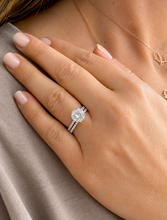 Load image into Gallery viewer, Round Cut Diamond Engagement Ring And Matching Band IGI Certified Wedding Set 14k Solid White Gold Women's Bridal Set Ring For Her 3.50ctw