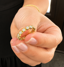 Load image into Gallery viewer, Round Cut Simulated Diamonds Eternity Band Engagement Band Bezel Set 14K Solid Yellow Gold Wedding Band Bridal Anniversary Band 1.00ctw