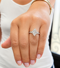 Load image into Gallery viewer, Marquise Shape Moissanites Engagement Ring Prong Style Wedding Bridal Ring Antique Filigree 14K Solid White Gold 3.00ctw