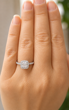 Load image into Gallery viewer, IGI Certified Cushion Cut And Round Cut Sides Diamond Engagement Ring Halo Style Bridal Ring Women's Wedding Ring 14k Solid White Gold 2.00