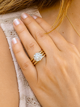 Load image into Gallery viewer, Round Diamond Engagement Ring Solitaire Six Prong Set Wedding Bridal Ring IGI Certified 14k Solid And Heavy Yellow Gold Triple Shank 4.00ct