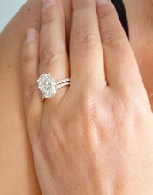 Load image into Gallery viewer, Oval Cut Diamond Engagement Ring And Matching Band Solitaire Ring IGI Certified 14k Solid Yellow Gold Bridal Ring Wedding Ring 5.30ctw G-VS2
