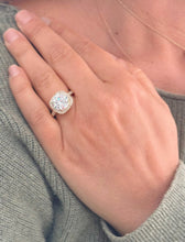 Load image into Gallery viewer, Round Cut Diamond Engagement Ring Halo Wedding Bridal Ring Filigree Style IGI Certified 14k Solid Yellow Gold 4.65cttw G-VS2