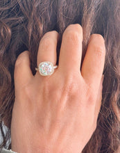 Load image into Gallery viewer, Round Cut Diamond Engagement Ring Halo Wedding Bridal Ring Filigree Style IGI Certified 14k Solid Yellow Gold 4.65cttw G-VS2