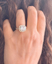 Load image into Gallery viewer, Round Cut Diamond Engagement Ring Halo Wedding Bridal Ring Filigree Style IGI Certified 14k Solid Yellow Gold 4.65cttw G-VS2