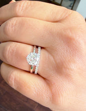 Load image into Gallery viewer, Round Cut Moissanites Engagement Ring And Matching Band Set Solitaire Style Wedding Bridal Set 14K Solid White Gold 2.20ctw