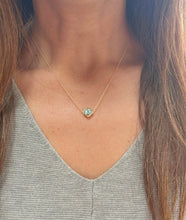 Load image into Gallery viewer, Square Cut Natural Aquamarine Bezel Set Solitaire Necklace And Chain Pendant Wedding Gift Dainty Minimalist 14k Solid Yellow Gold 2.00ct