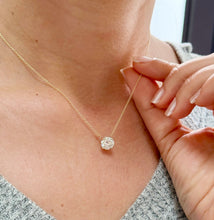Load image into Gallery viewer, Round Cut IGI Certified Diamond Pendant And Chain Solitaire Minimalist Style 14k Solid Yellow Gold Necklace And Chain Wedding Gift 2.00