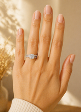 Load image into Gallery viewer, Round Cut Diamond Engagement Ring And Matching Band Inner Halo IGI Certified Wedding Set 14k White Gold Women's Bridal Set 2.10ctw