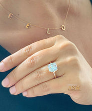 Load image into Gallery viewer, 14K Solid Rose Gold Cushion Cut Moissanite Engagement Ring Deco, Bridal, Wedding, Anniversary, Four prong, Solitaire 4.00ctw