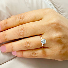 Load image into Gallery viewer, IGI Certified 14K Solid Rose Gold Round Cut Diamond Engagement Ring Six Prong Set Solitaire 1.00ctw F VS2