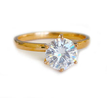 Load image into Gallery viewer, IGI Certified 14K Solid Rose Gold Round Cut Diamond Engagement Ring Six Prong Set Solitaire 1.00ctw F VS2