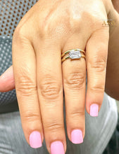 Load image into Gallery viewer, 14k solid yellow gold emerald cut natural diamond engagement ring 1.00ct wedding bridal prong set