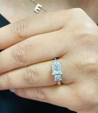 Load image into Gallery viewer, IGI Certified 14k Solid White Gold Princess Cut Diamond Engagement Ring Style Bridal Wedding Three stone style 2.50ct F VS2