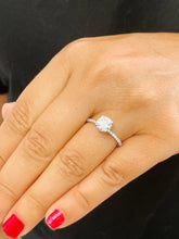 Load image into Gallery viewer, 14K Solid White Gold Round Cut Forever One Moissanite And Natural Round Diamond Engagement Ring Wedding Anniversary 1.40ct