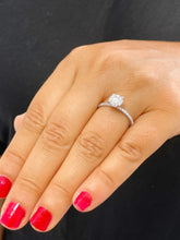 Load image into Gallery viewer, 14K Solid White Gold Round Cut Forever One Moissanite And Natural Round Diamond Engagement Ring Wedding Anniversary 1.40ct